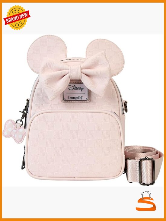 Handbags - Disney Minnie Mouse Convertible Mini Backpack Crossbody Bag Faux Leather